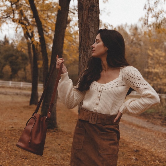 Sezane Sweaters - Sézane Moira Cardigan Jumper Sweater | Sz Small | Ecru (Off White)